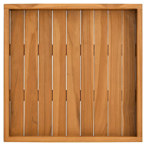 Serviertablett 50x50 cm Massivholz Teak
