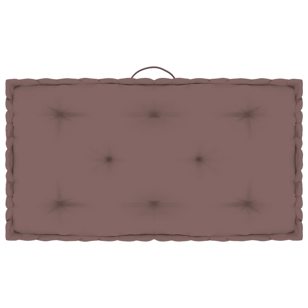 Paletten Bodenkissen Taupe 73x40 cm