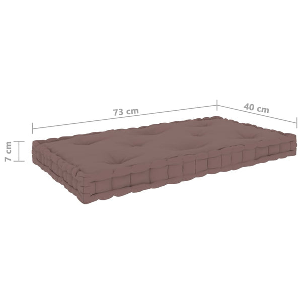 Paletten Bodenkissen Taupe 73x40 cm