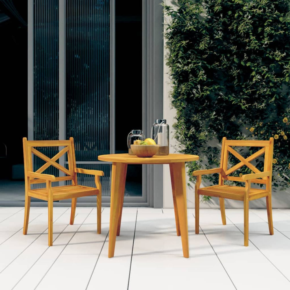 vidaXL Ensemble de salle à manger de jardin 3 pcs. bois d'acacia massif