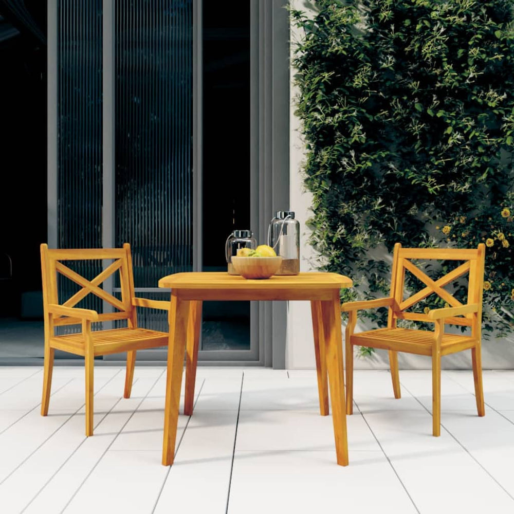 vidaXL Ensemble de salle à manger de jardin 3 pcs. bois d'acacia massif