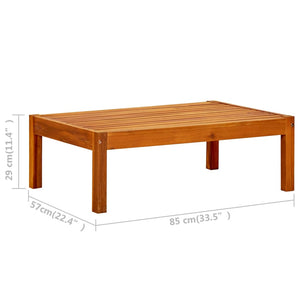vidaXL Banc de jardin avec table et repose-pieds en acacia massif
