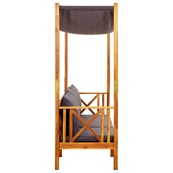 vidaXL Banc de jardin avec table et repose-pieds en acacia massif