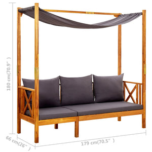 vidaXL Banc de jardin avec table et repose-pieds en acacia massif