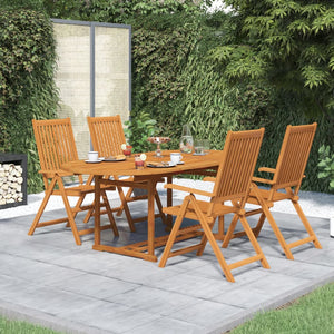 5-tlg. Garten-Essgruppe Massivholz Akazie 150-200 cm