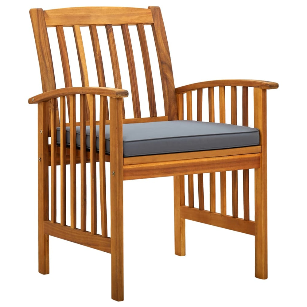 vidaXL Ensemble repas de jardin 3 pcs avec coussins Bois d'acacia massif