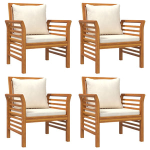 5-tlg. Garten-Lounge-Set mit Kissen Massivholz Akazie