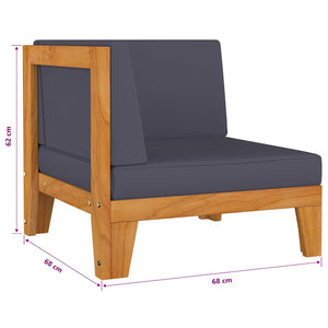 7-tlg. Garten-Lounge-Set mit Kissen Akazie Massivholz