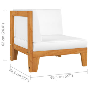 vidaXL Salon de jardin 4 pcs avec coussins Bois d'acacia massif