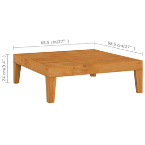 vidaXL Salon de jardin 4 pcs avec coussins Bois d'acacia massif