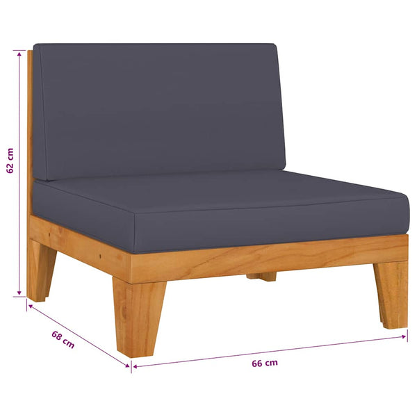 4-tlg. Garten-Lounge-Set mit Kissen Akazie Massivholz