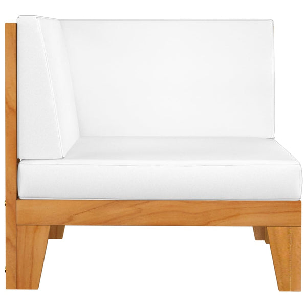 vidaXL Salon de jardin 5 pcs avec coussins Bois d'acacia massif