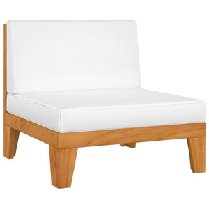 3-tlg. Garten-Lounge-Set mit Kissen Akazie Massivholz