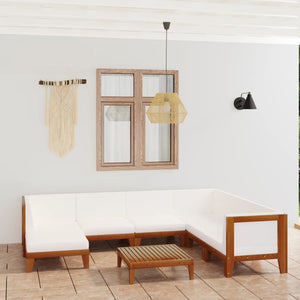 vidaXL Salon de jardin 8 pcs avec coussins Bois d'acacia massif