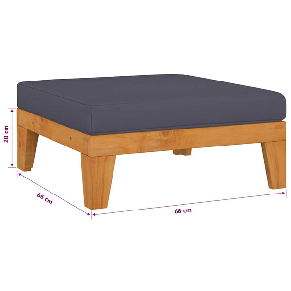11-tlg. Garten-Lounge-Set mit Kissen Akazie Massivholz