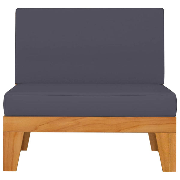 6-tlg. Garten-Lounge-Set mit Kissen Akazie Massivholz