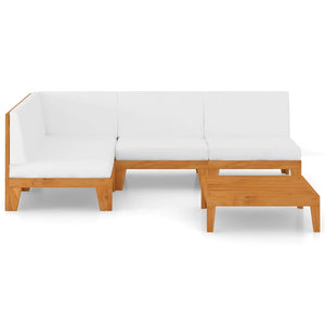 5-tlg. Garten-Lounge-Set mit Kissen Massivholz Akazie