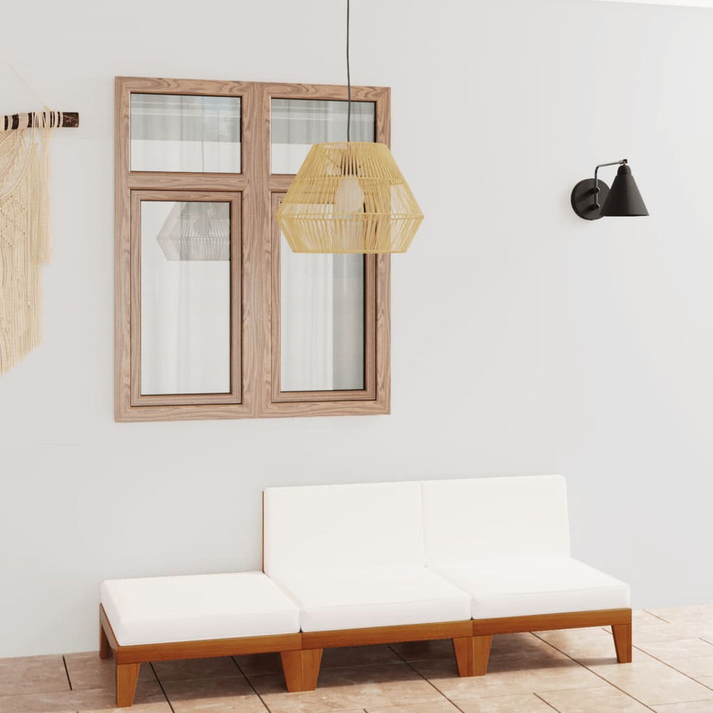 vidaXL Ensemble de salon de jardin 3 pcs avec coussins Bois d'acacia massif