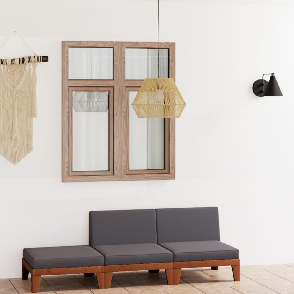 vidaXL Salon de jardin 3 pcs avec coussins Bois d'acacia massif