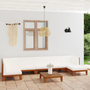 8-tlg. Garten-Lounge-Set mit Kissen Massivholz Akazie