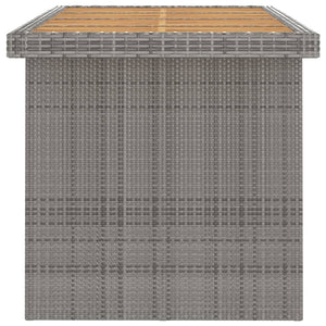 9-tlg. Garten-Essgruppe mit Kissen Poly Rattan Grau