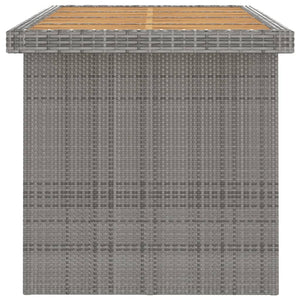 7-tlg. Garten-Essgruppe mit Kissen Poly Rattan Grau