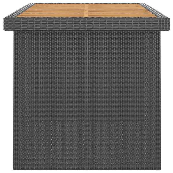 7-tlg. Garten-Essgruppe mit Auflagen Poly Rattan Schwarz