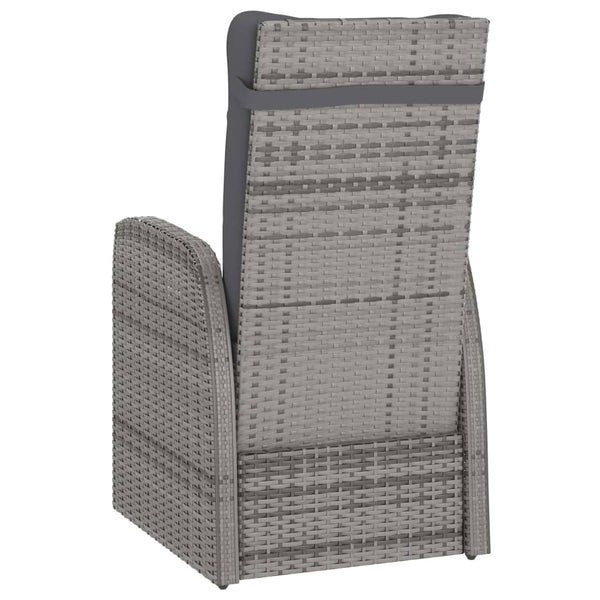 11-tlg. Garten-Essgruppe mit Auflagen Poly Rattan Grau