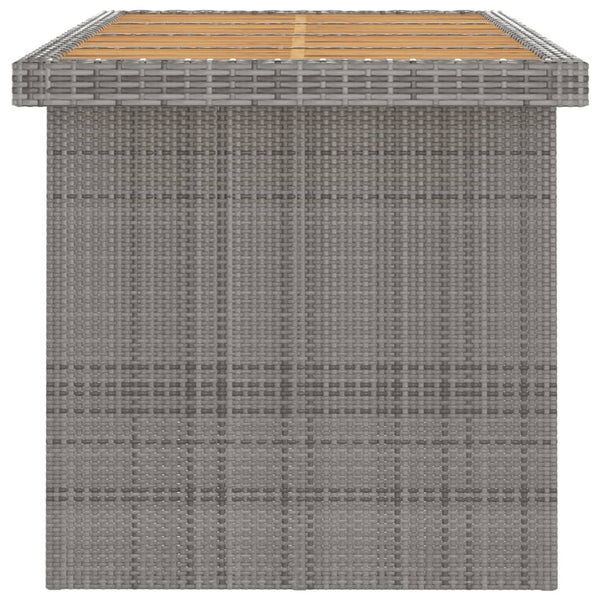 11-tlg. Garten-Essgruppe mit Auflagen Poly Rattan Grau