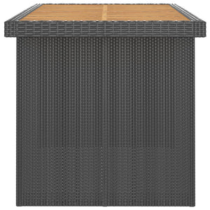 11-tlg. Garten-Essgruppe mit Kissen Poly Rattan Schwarz