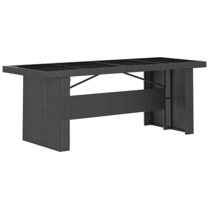 11-tlg. Garten-Essgruppe mit Kissen Poly Rattan Schwarz