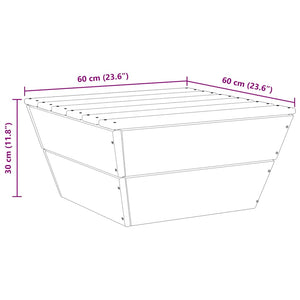 Gartentisch 60x60x30 cm Fichtenholz Imprägniert