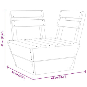 Modulares Palettensofa Eckteil Imprägniertes Fichtenholz