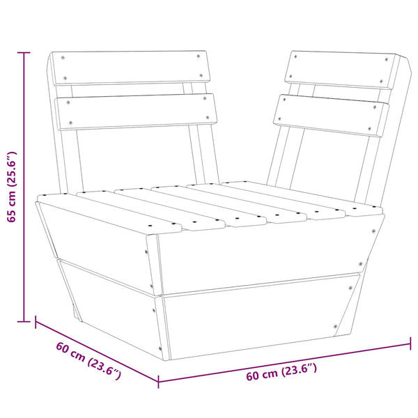 Modulares Palettensofa Eckteil Imprägniertes Fichtenholz