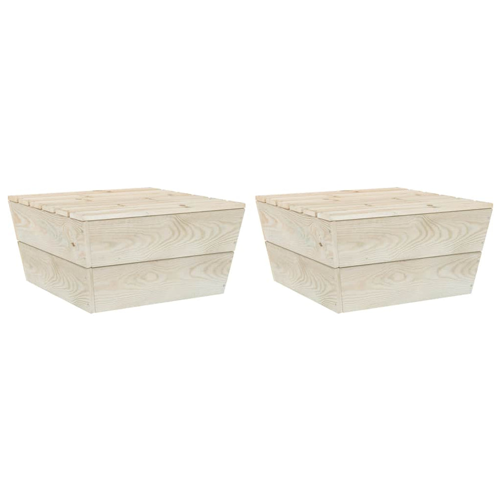Gartentische 2 Stk. 60x60x30 cm Imprägniertes Fichtenholz