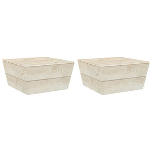 Gartentische 2 Stk. 60x60x30 cm Imprägniertes Fichtenholz