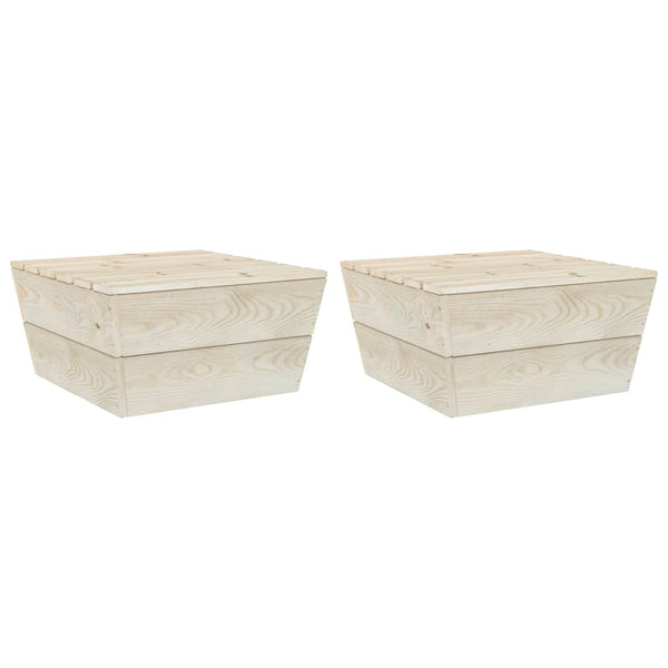 Gartentische 2 Stk. 60x60x30 cm Imprägniertes Fichtenholz