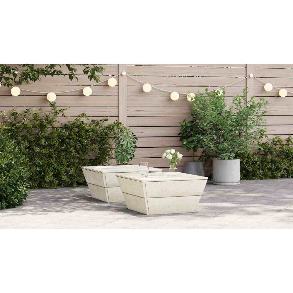 Gartentische 2 Stk. 60x60x30 cm Imprägniertes Fichtenholz