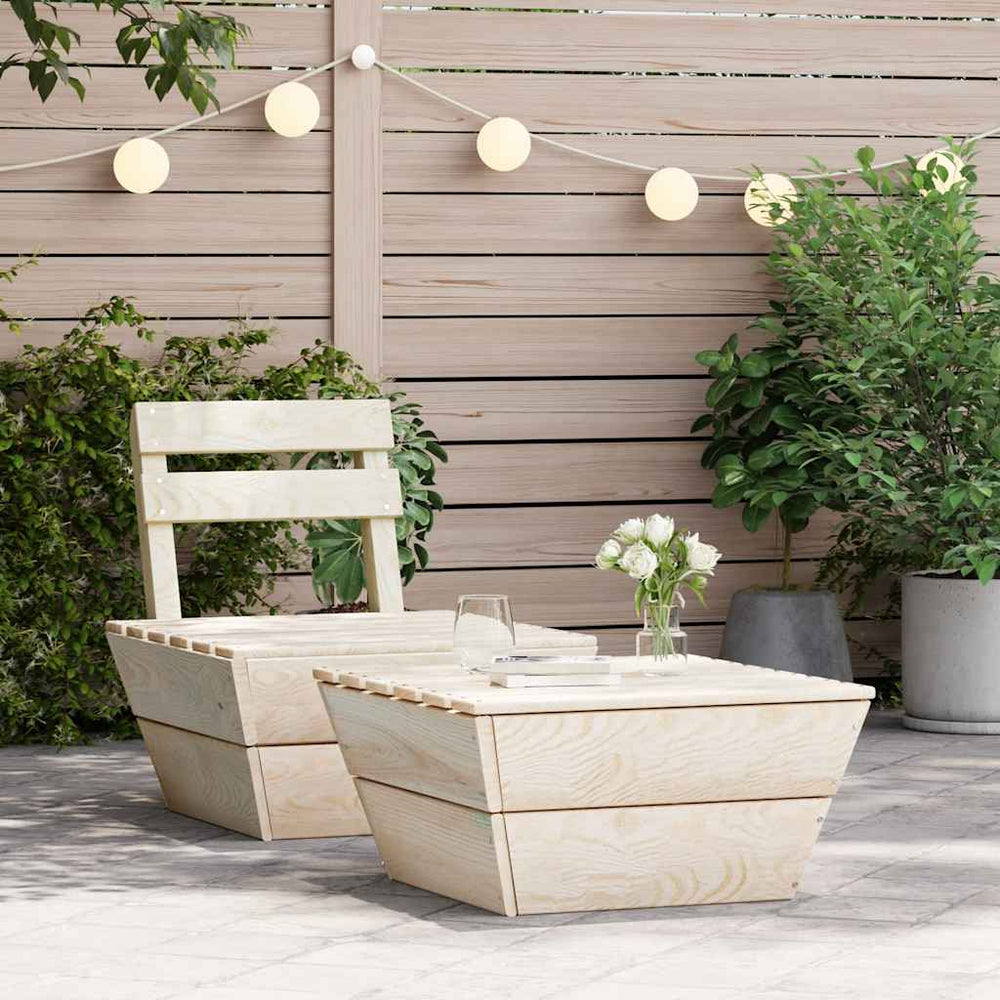 2-tlg. Garten-Lounge-Set Imprägniertes Fichtenholz