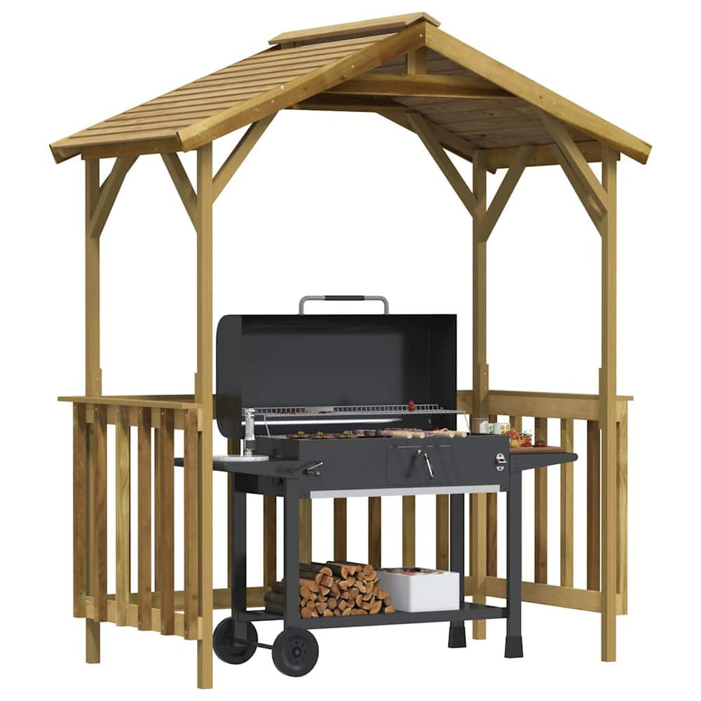 vidaXL Pavillon de barbecue en pin imprégné 163,5x93x210 cm