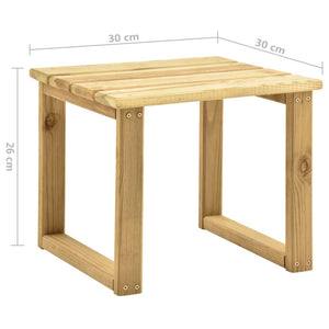 vidaXL Table pour chaise longue 30x30x26 cm Pin imprégné