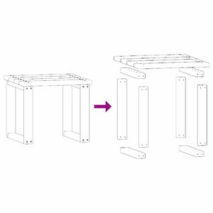 Garten-Sonnenliege mit Tisch Kiefernholz Imprägniert