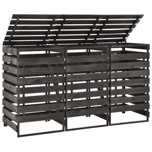 Abri poubelles vidaXL pour 3 bacs 210x75x121 cm, bois de pin massif