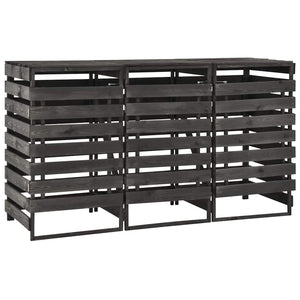 Abri poubelles vidaXL pour 3 bacs 210x75x121 cm, bois de pin massif