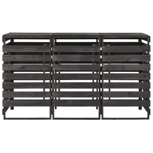 Abri poubelles vidaXL pour 3 bacs 210x75x121 cm, bois de pin massif