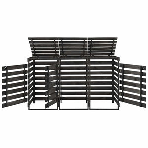 Abri poubelles vidaXL pour 3 bacs 210x75x121 cm, bois de pin massif
