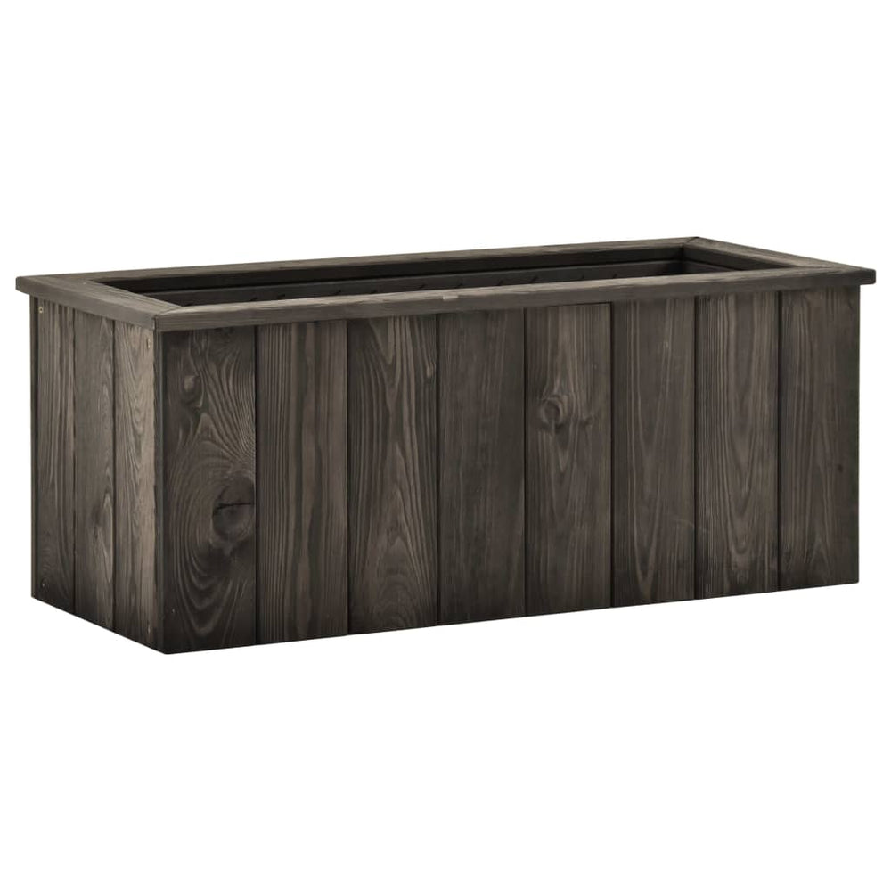 vidaXL Carré potager gris foncé 74x32x30 cm bois de pin massif