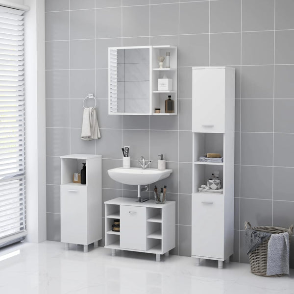 Weißer Bad Spiegelschrank mit Stauraum