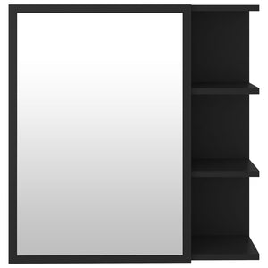 Schwarzer Bad-Spiegelschrank 62,5 cm