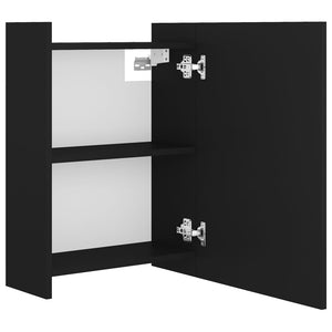 Schwarzer Bad-Spiegelschrank 62,5 cm